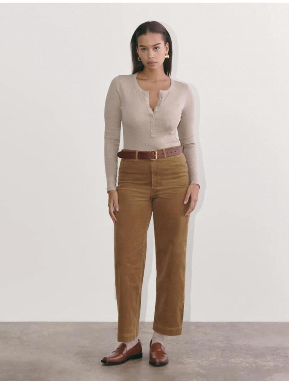 Everlane The Sailor Pant Corduroy Toasted Coconut Size 4